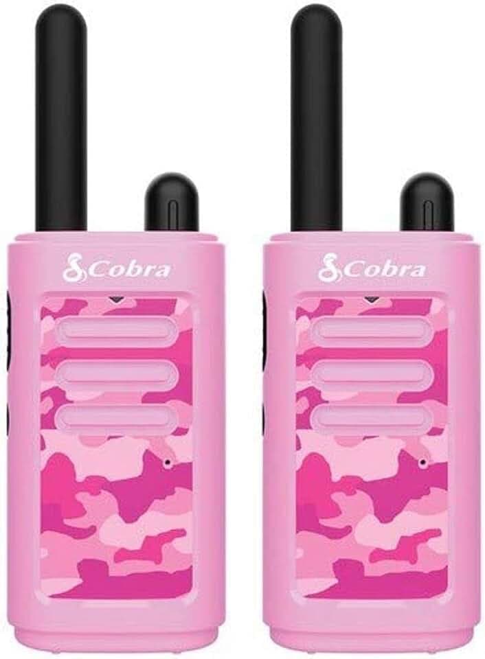 Cobra HE150 P, Kid Friendly Walkie Talkies - 16-Mile Range, Pink, (2-Pack)