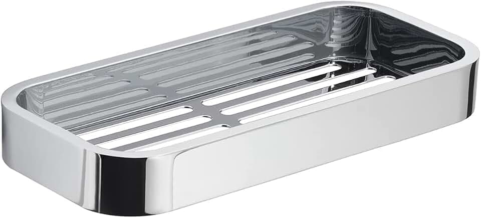 Gedy 3218-13 Drahtschale zur Wandmontage, rechteckig, Chrom