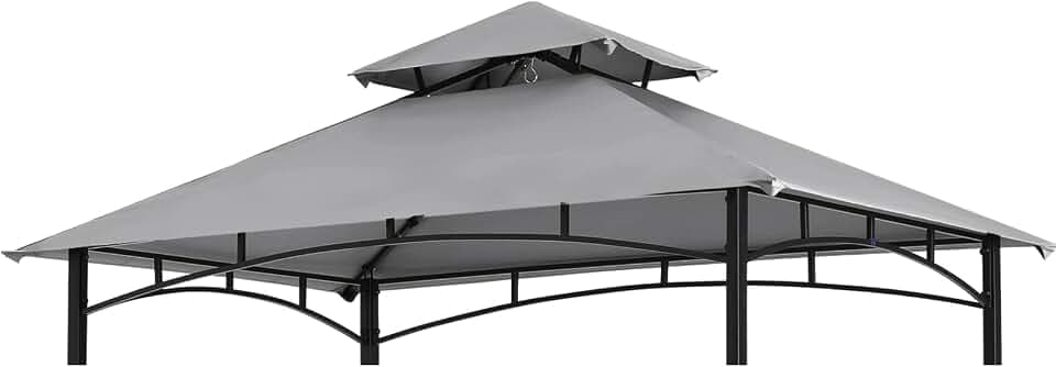 COOSHADE 8x5 Grill Gazebo Replacement Canopy Roof for Model L-GG001PST-F, Grey