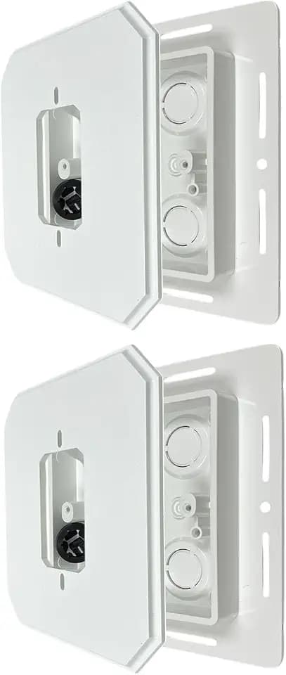 iMBAPrice IMBA-8081F-2 White Non- Metallic Universal Siding Block for Light Fixtures and Receptacles, Cover with Flanges 6.5-Inch x 6.5-Inch, 2-Pack