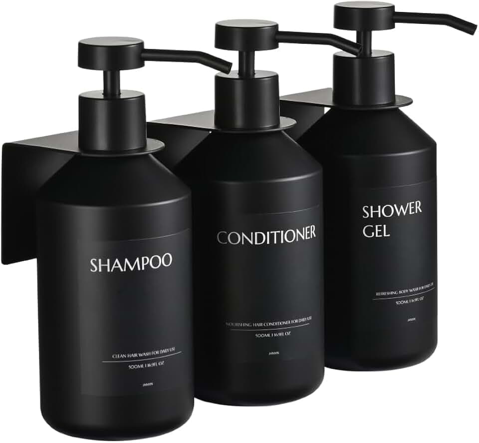 3 Stück Seifenspender Wandbefestigung, Shampoo Spender