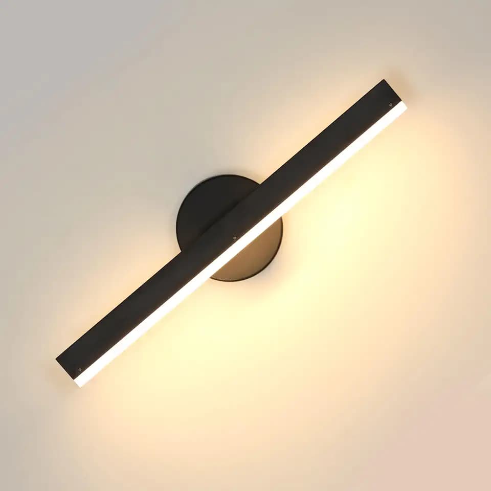 Comely LED Wandleuchte Innen 12W Moderne Schwarz Wandlampe Drehbar 3000K