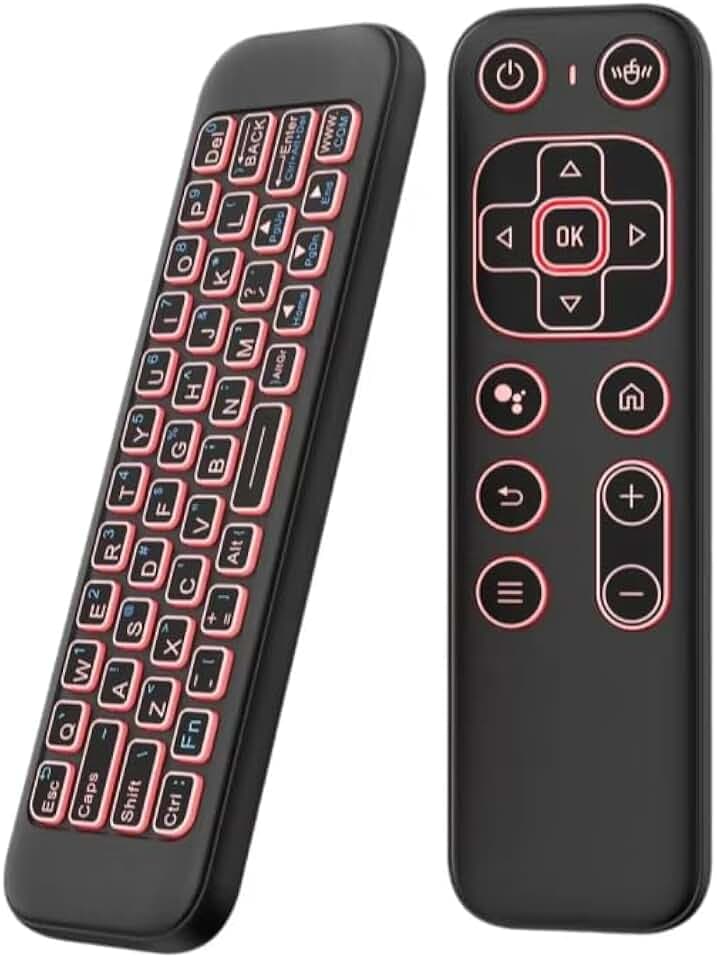 iPazzPort Mini Air Mouse Remote Keyboard with 7-Color Backlight