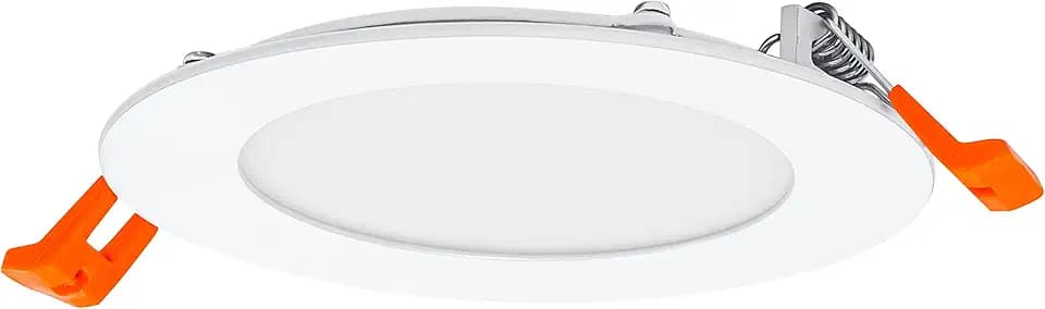 LEDVANCE LED SPOT INTEGRATED SLIM Ø 12cm, runder Einbaudecken Spot für den Innenbereich, dimmbar, 8W, Farbtemperatur 3000-6500K, 550 Lumen, flaches Design, inkl. Klemmvorrichtung, weiß