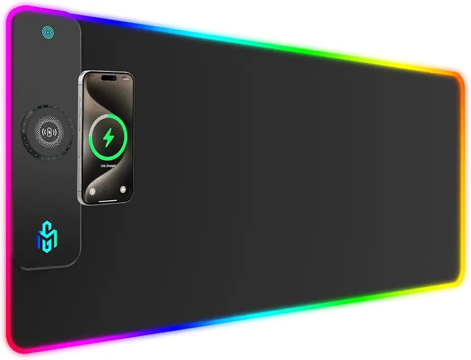 GIM 15W RGB Gaming Mauspad mit Magnet-Kabelladung, 900x400mm