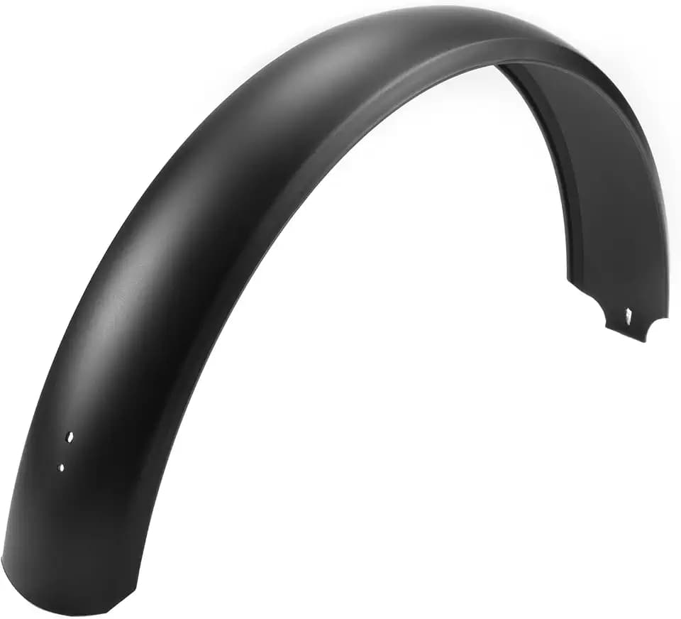 PUCKIPUPPY Motorcycle Fender, Universal Fit, White, Black, Front