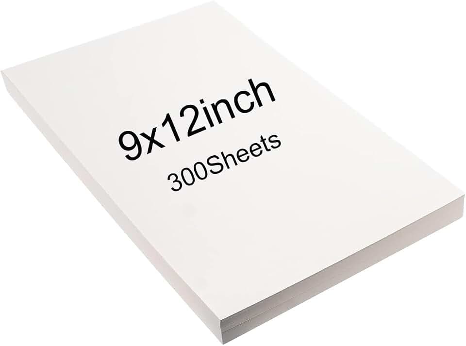 300 Sheets Art Paper 9" x 12" Craft Drawing Paper for Sketching