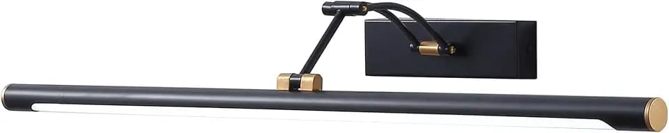 Badezimmer Lampe 4000K Spiegelleuchte Bad in Schwarz IP44 Wasserdicht Neutralweiß Lichtfarbe Perfekte Lampe für Badezimmer (50cm/9W/990lm)
