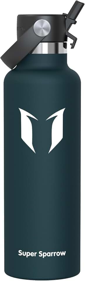 Sparrow Trinkflasche Edelstahl 500ml/750ml/1L/1.2L Thermosflasche Strohhalm