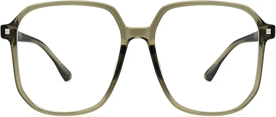 Dollger Oversized Blue Light Glasses Women Big Fashion Frame Clear Lens