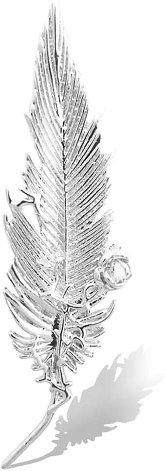 Small Rose Flower Feather Brooch Pin, Lapel Pin Men Women Suit
