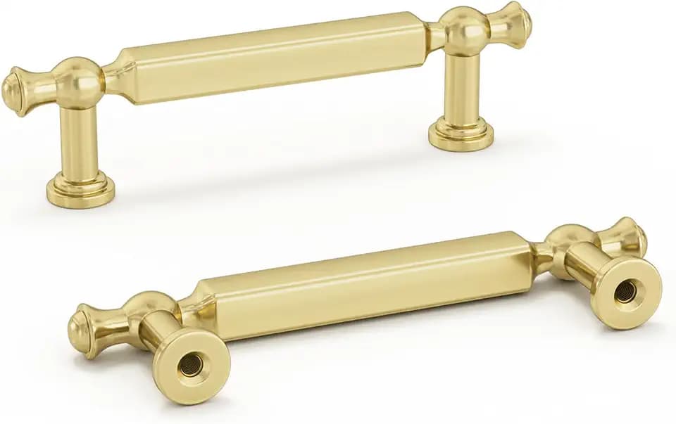 Goldenwarm 15 Pack 3 Inch Gold Cabinet Handles Solid Pulls