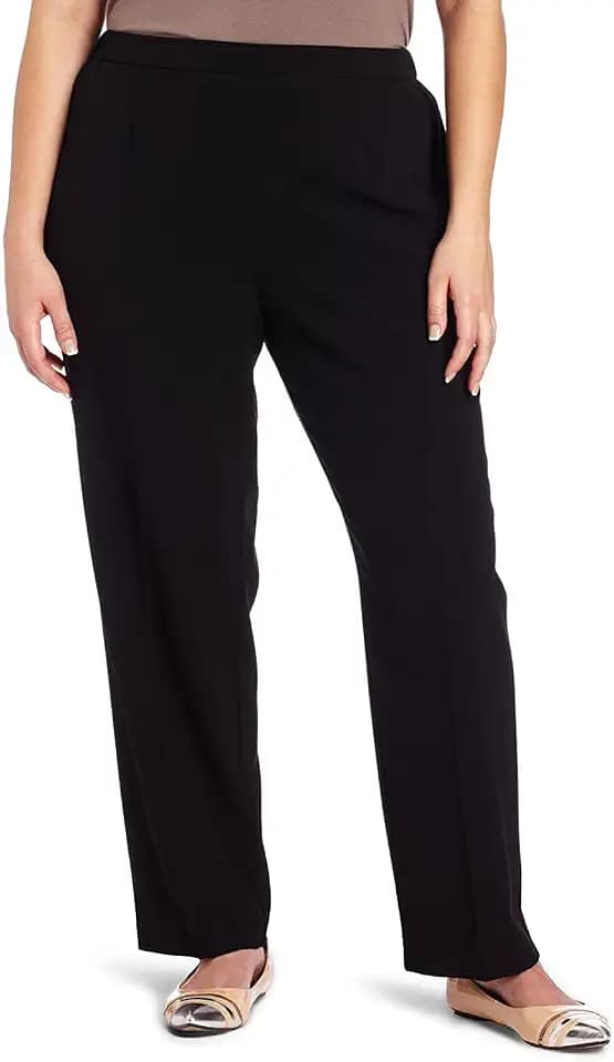 Briggs New York Women's Plus Size Pull on Dress Pant Average & Short Length