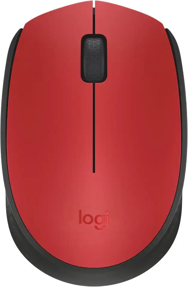 Logitech M170 Compact Ambidextrous 2.4 GHz Wireless Mouse - Red