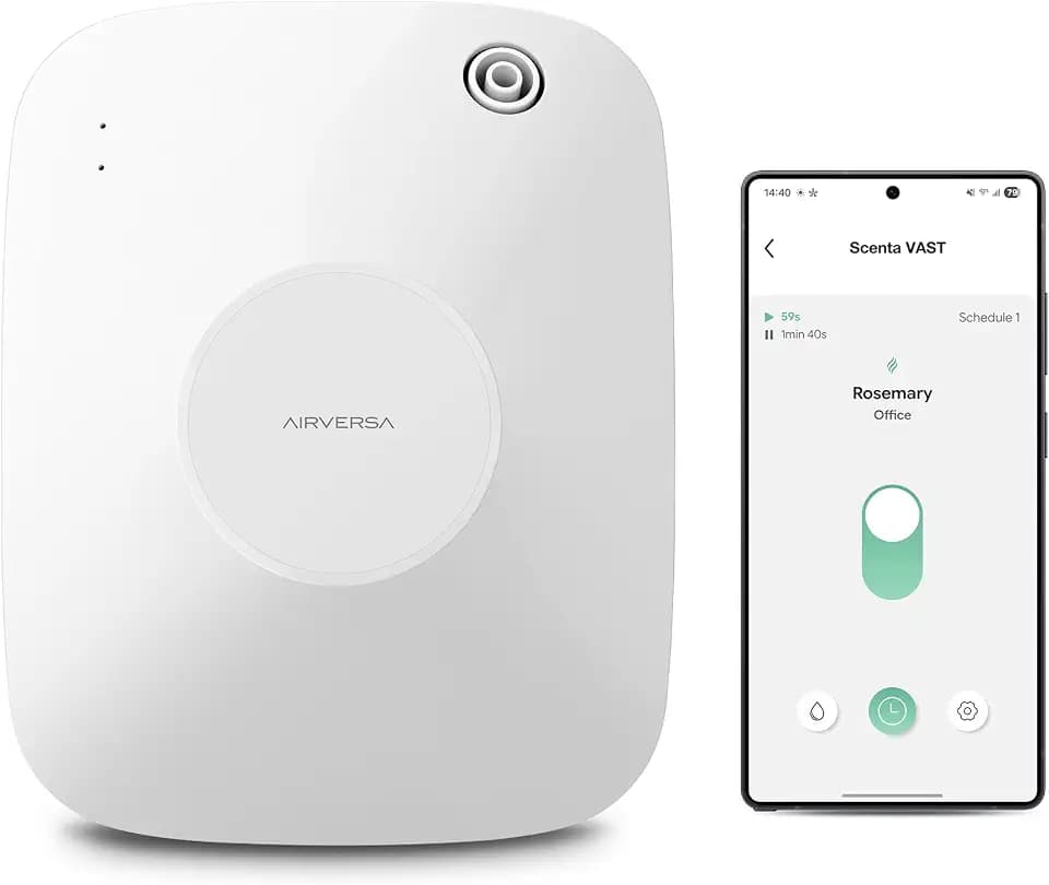 Airversa ANA Smart Waterless Essential Oil Diffuser for Large Room, White