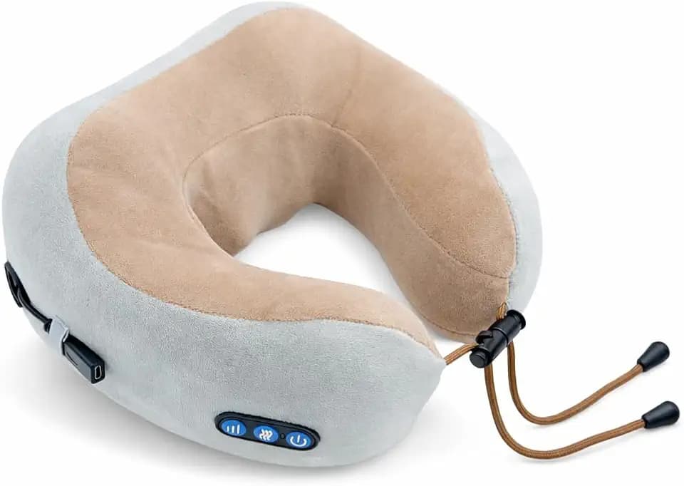Massagegerät für Nacken und Nacken,Massagekissen zur Linderung Ihrer schmerzhaften Halswirbelsäule,Elektrisches Massagegerät für Entlastung & Entspannung,Halsumfang für Damen & Herren,Geschenkidee