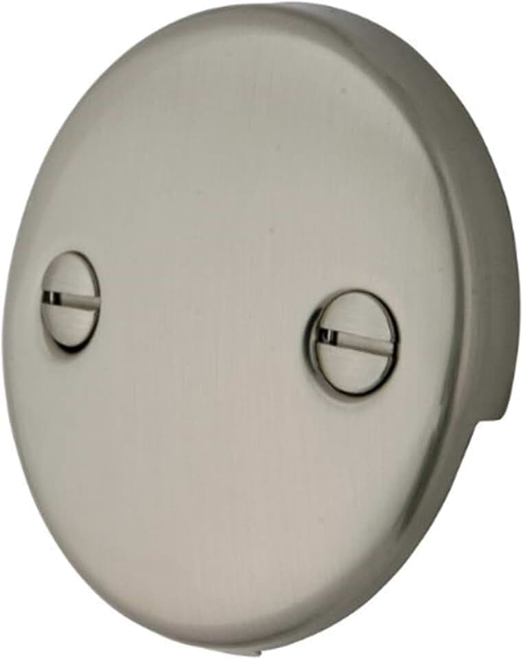 Kingston Brass DTT108 Bath Tub Overflow Plate, Brushed Nickel 3.19 x 3.19 x 2.31