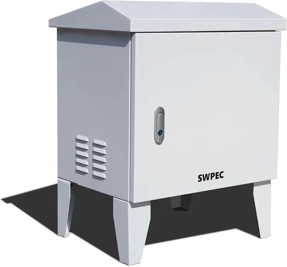 Steel Outdoor Cabinet Pump Enclosure House with Fan for Pond Aerator