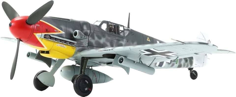 Tamiya 61128 1:48 Dt. Bf109 G-6 Späte Ausführung - originalgetreue Nachbildung, Plastik Bausatz, Basteln, Modellbausatz, Zusammenbauen, Jet Bausatz
