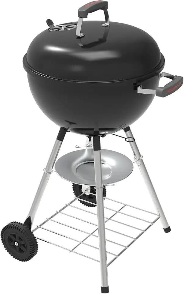 Megamaster 18" Charcoal Grill, Adjustable Air Vent with Storage Rack