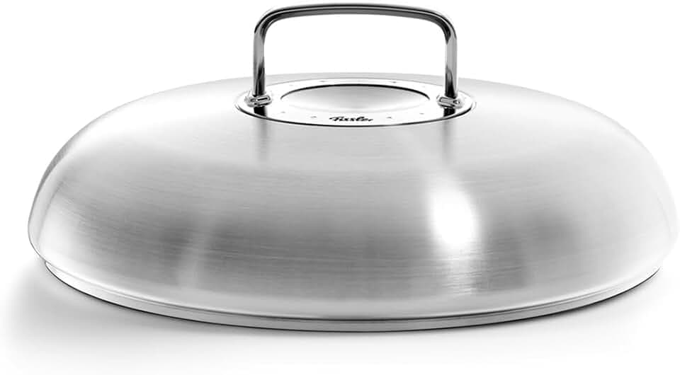 Fissler Original-Profi Collection/Edelstahl Hochraum-Deckel rund (24 cm) für Töpfe, Pfannen und Servierpfannen - Induktion 084-388-24-200/0 Silber