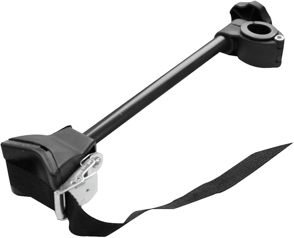 EUFAB 11231 Rahmenhalter lang, für U-Bügelrohr: Ø 2,5-3,0 cm, 30 cm Länge, Schwarz