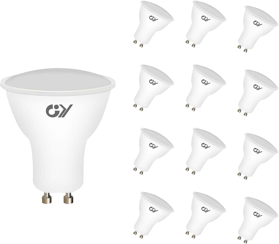 GY GU10 LED Warmweiss Lampe,8W 2700K 660 Lumen Warmweiß Glühbirnen,Ersetzt 60W Leuchtmittel,Abstrahlwinkel 120° Reflektorlampen,Nicht Dimmbar Led Birnen,12 stück