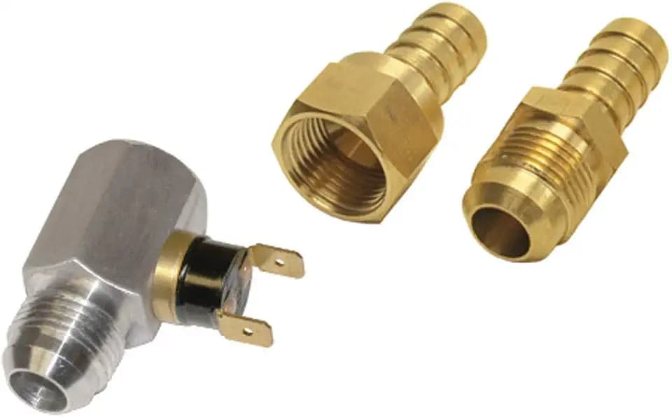Derale 15721 -8AN x -8AN In-Line Fluid Thermostat,Silver