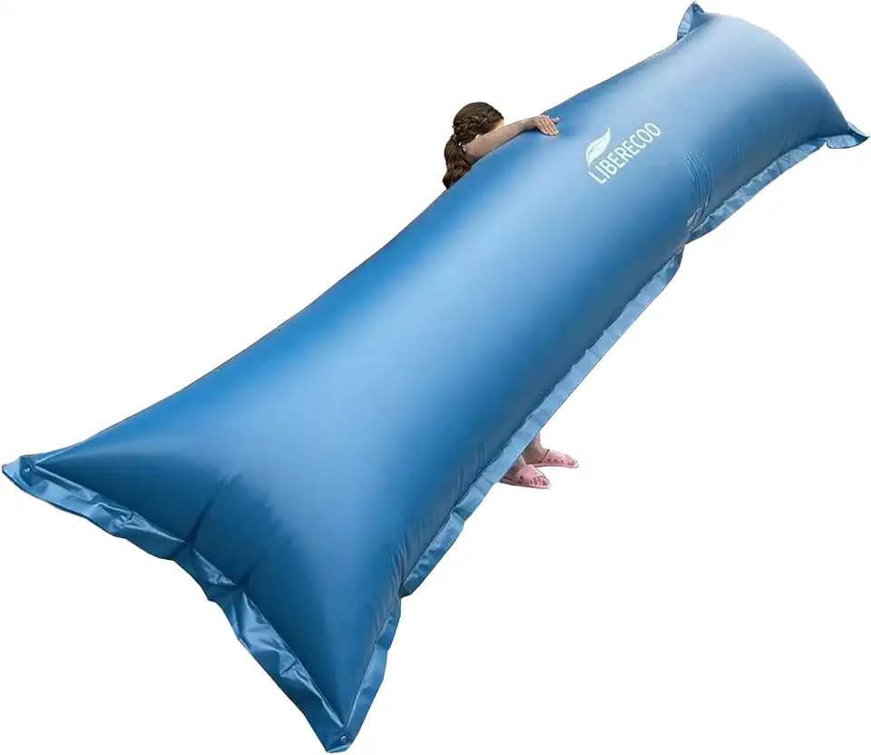 LIBERECOO 4'x15' Pool Pillows for Above Ground Pools, winterize Closing kit Winter Pool Pillow.Super Durable & Strong Cold Resistant Easy Centering,2 Ropes Included