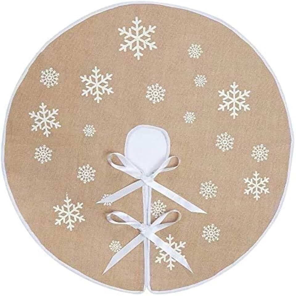 N&T NIETING Weihnachtsbaum Decke, 76cm Rund Weihnachtsbaum Rock, Khaki