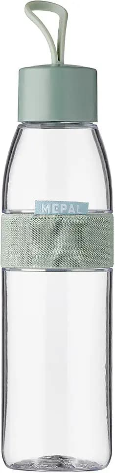 Mepal - Wasserflasche Ellipse - Wiederverwendbare Trinkflasche - Auslaufsichere - Geeignet für kohlensäurehaltige Getränke - BPA-frei - 500 ml - Nordic sage