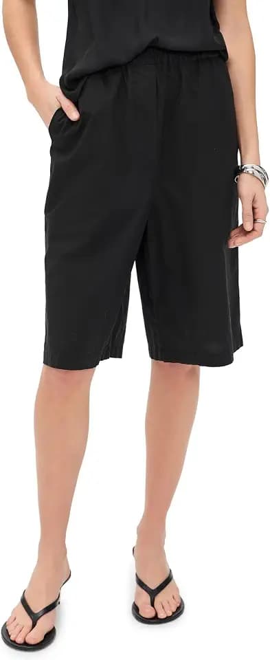Velvet by Graham & Spencer Women's Tomoko Rib & Poplin Shorts