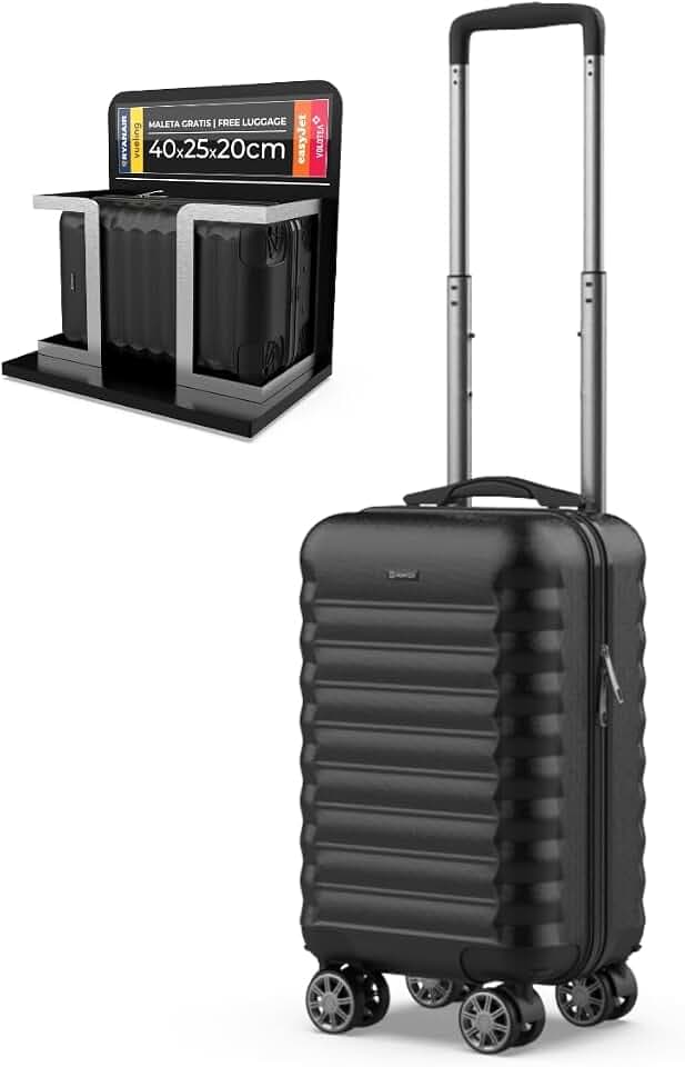 NUMADA - Reisekoffer Kabine 40 x 25 x 20 cm (20 l) Upfly Underseat 16 XXS mit abnehmbaren Rädern, Kabinenkoffer aus ABS, ideal als Handgepäck für Ryanair, Vueling oder Easyjet