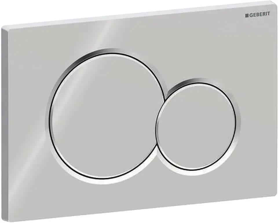 Geberit Sigma01 Betätigungsplatte für 2-Mengen-Spülung, rund, 115.770.21.5, Farbe: Hochglanz-verchromt