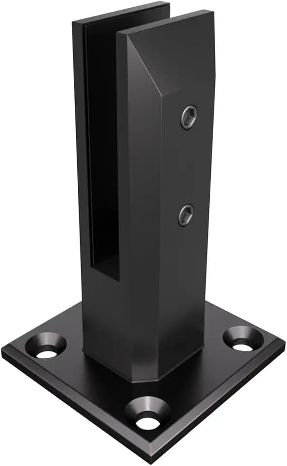 Glasgeländer Pfosten Quadratisches Geländerpfosten-System aus Edelstahl mit Klemme – Glasgeländerpfosten für Balustrade, Zaun, Balkon, Treppe, Terrasse, Innen- und Außenbereich (33,4 in / 85 cm)