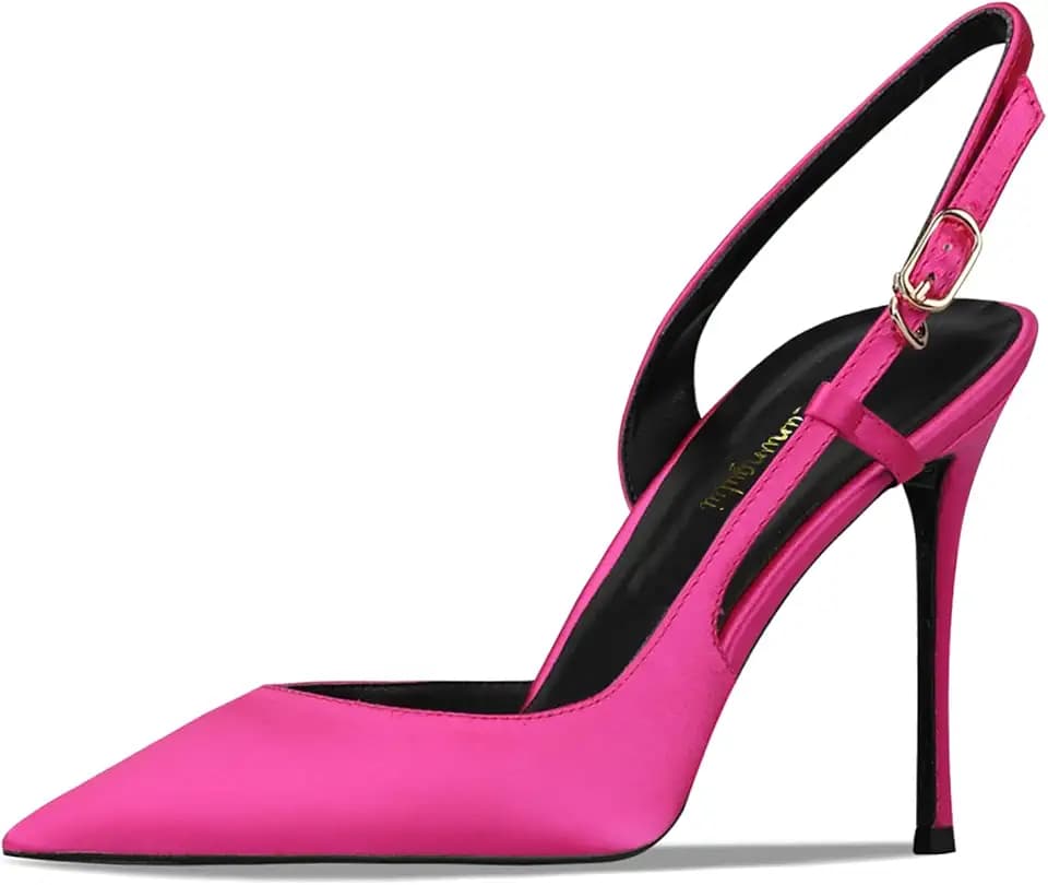 Women's Sexy Pointed Toe Flower Mouth One-Strap Shallow Mouth Stiletto High Heel Ankle Strap Casual Party Banquet Sandals