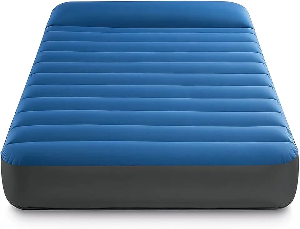 INTEX TruAire Aufblasbare Camping Matratze für 1 Personen mit Kopfkissen inkl. USB-Luftpumpe (99x191x22 cm) max. 136 KG – Isomatte selbstaufblande Bett Luftbett (64011)