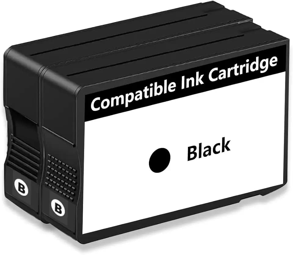 Remanufactured Ink Cartridges Replacement with V16.3.1 Chips (Black, 2-Pack)
