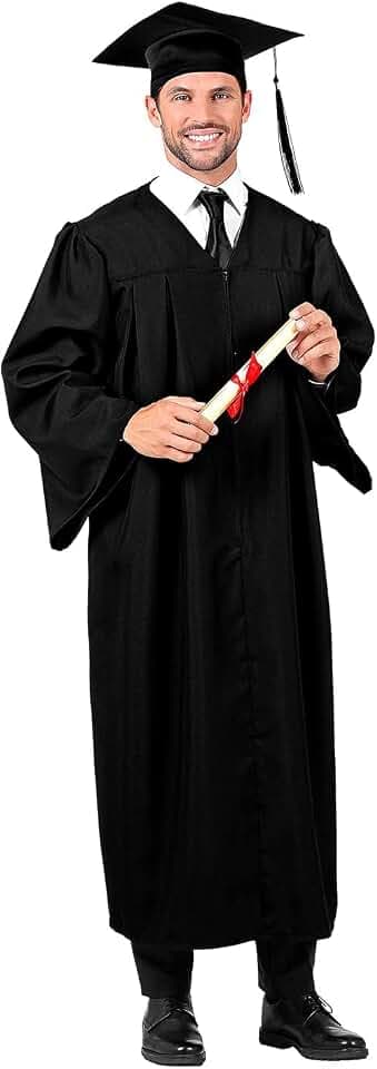 Widmann - Kostüm Absolvent / Absolventin, Toga und Hut, Abschlussfeier, Uniform, Mottoparty, Karneval, Fasching