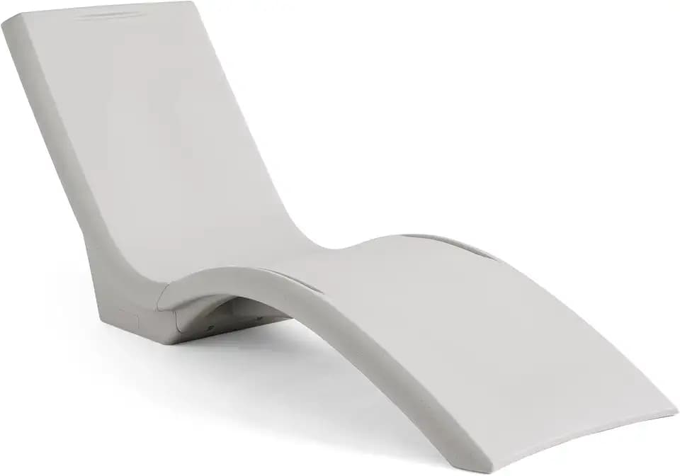Step2 Vero Pool Lounger, in-Pool Chaise Lounge Chair for Tanning Ledges up to 12 in, Outdoor Patio Chair, Weighted, Grey w/Speck