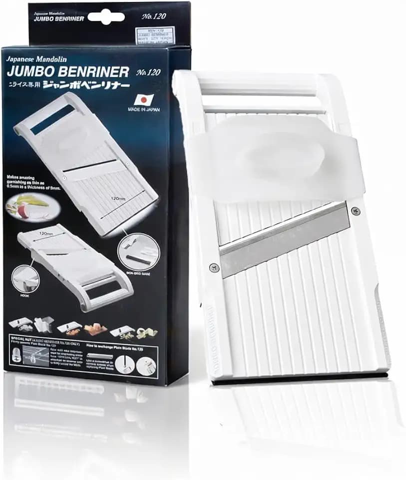Benriner BN-120W Mandoline, Edelstahl, weiß