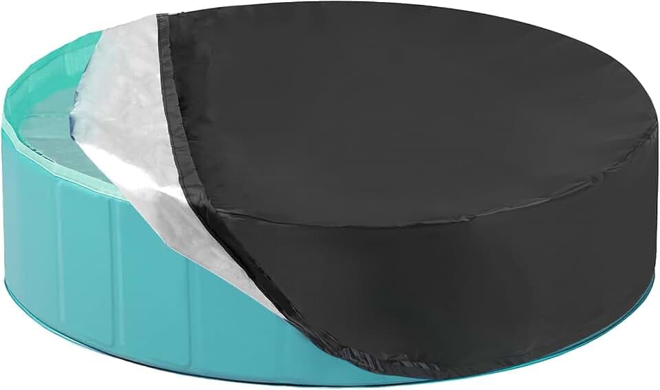 Planschbecken Abdeckung Rund Hundepool, 160x30cm Wasserdicht Poolabdeckung