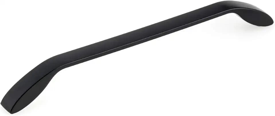 Richelieu Hardware BP9455224900 Comox Collection 8 13/16-inch (224 mm) Center-to-Center Matte Black Modern Curved Cabinet and Drawer Pull Handle for Kitchen, Bathroom, and Furniture