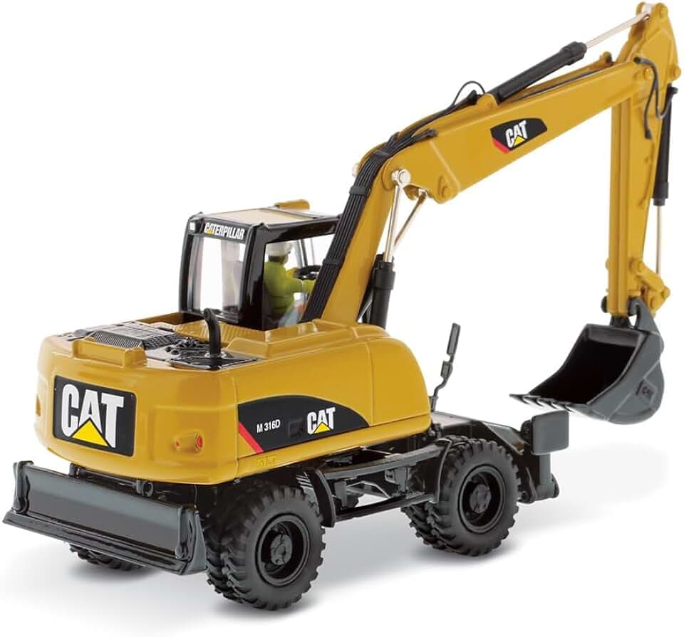 Diecast Masters 1:50 Scale Model Cat M316D Wheeled Excavator, 85171C