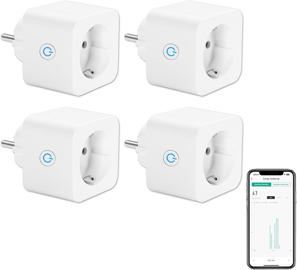ANTELA WLAN Smart Steckdose 16A Stromverbrauch Messen