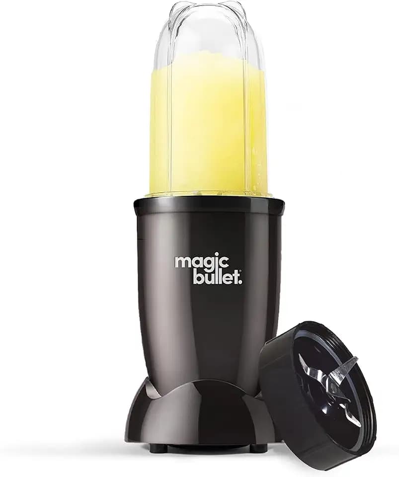 nutribullet Magic Bullet Starter Kit in Schwarz – All-in-One-Küchenmaschine & Mixer – 10.000 U/min Geschwindigkeit – mit hohem Drehmomentboden, hohem Becher und Klappdeckel und Kreuzklinge
