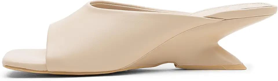 Vepose Women's Square Open Toe Heeled Sandals, Sculptural Low Heels