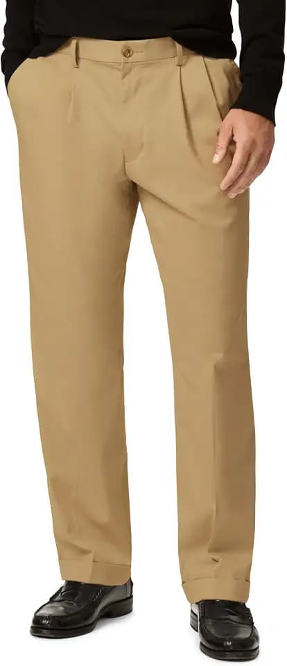 Dockers Mens Relaxed Fit Comfort Khaki Pants - Pleated