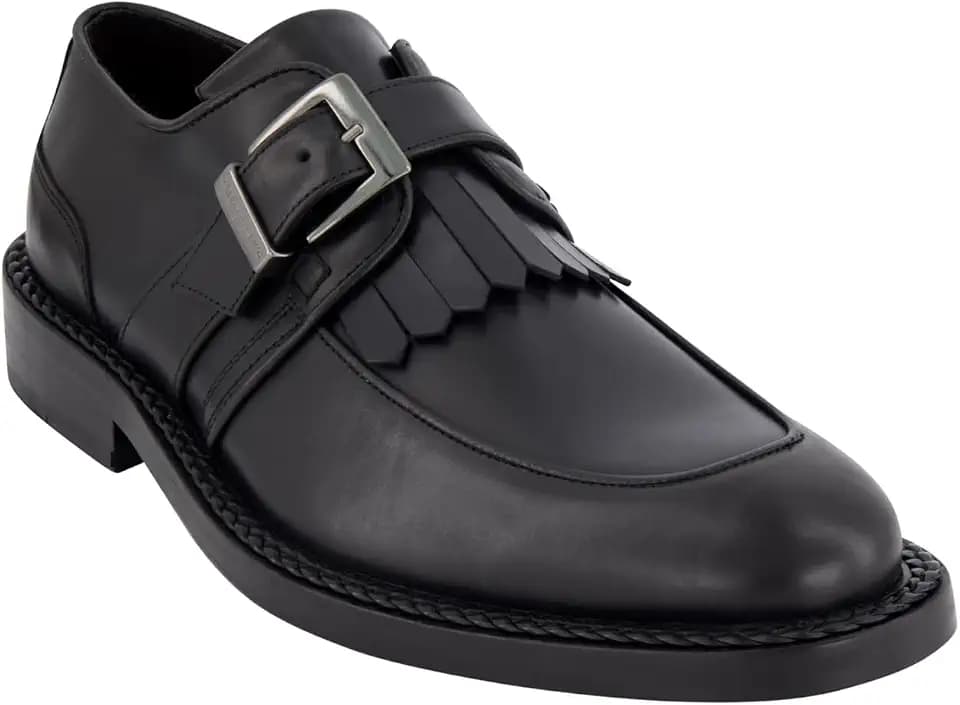 Karl Lagerfeld Men's Single Monk Fringe Moctoe Shoe