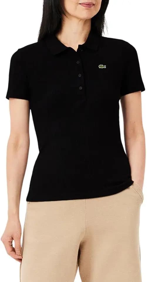 Lacoste Slim Fit L.12.D Ribbed Cotton Polo Shirt